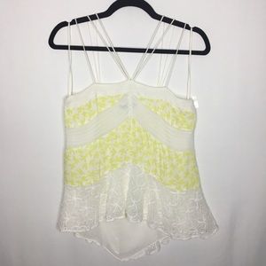 Anthropologie liefnotes sheer lace eyelet tank